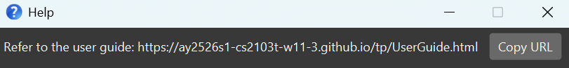 help message