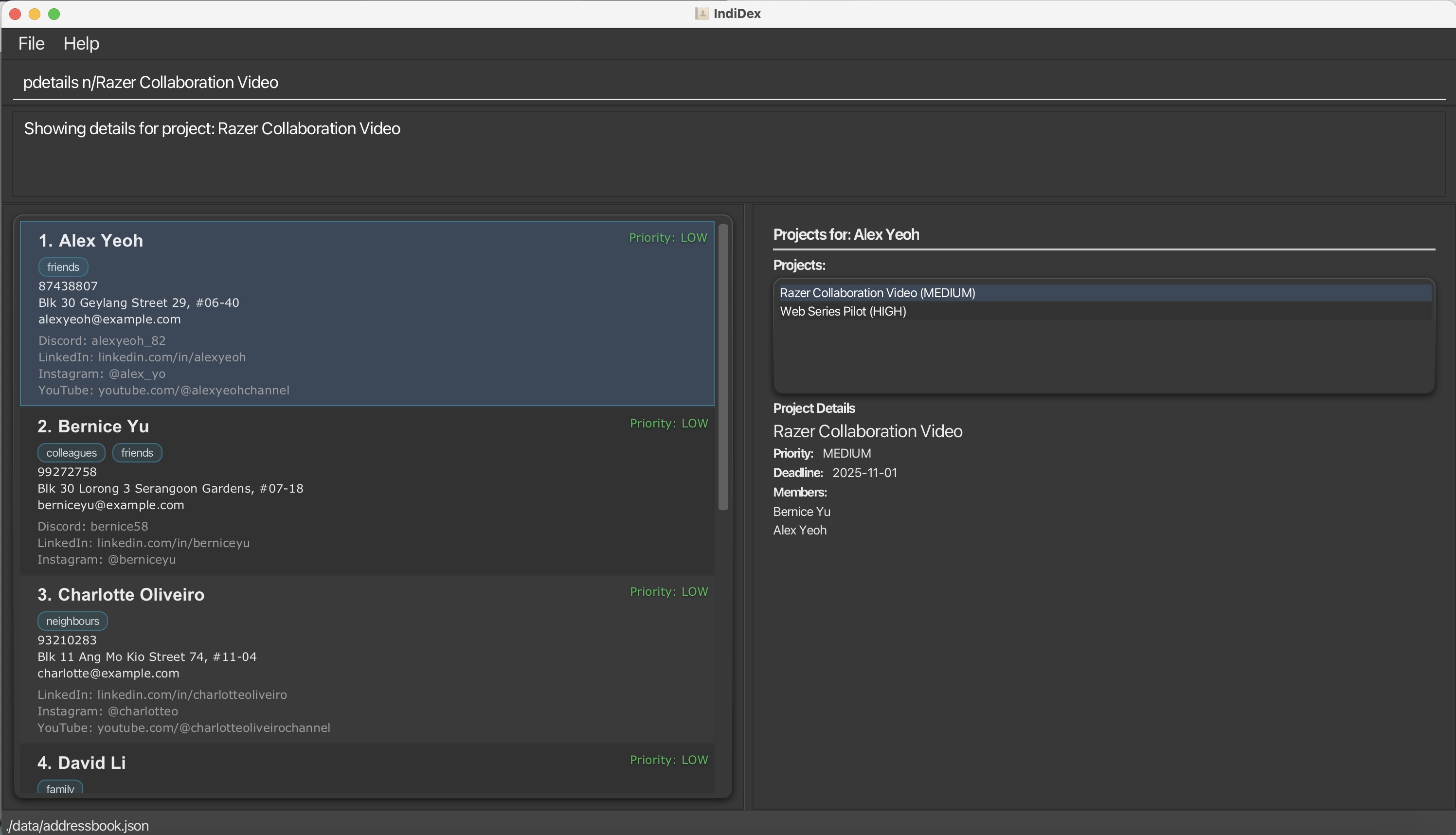 pdetails example