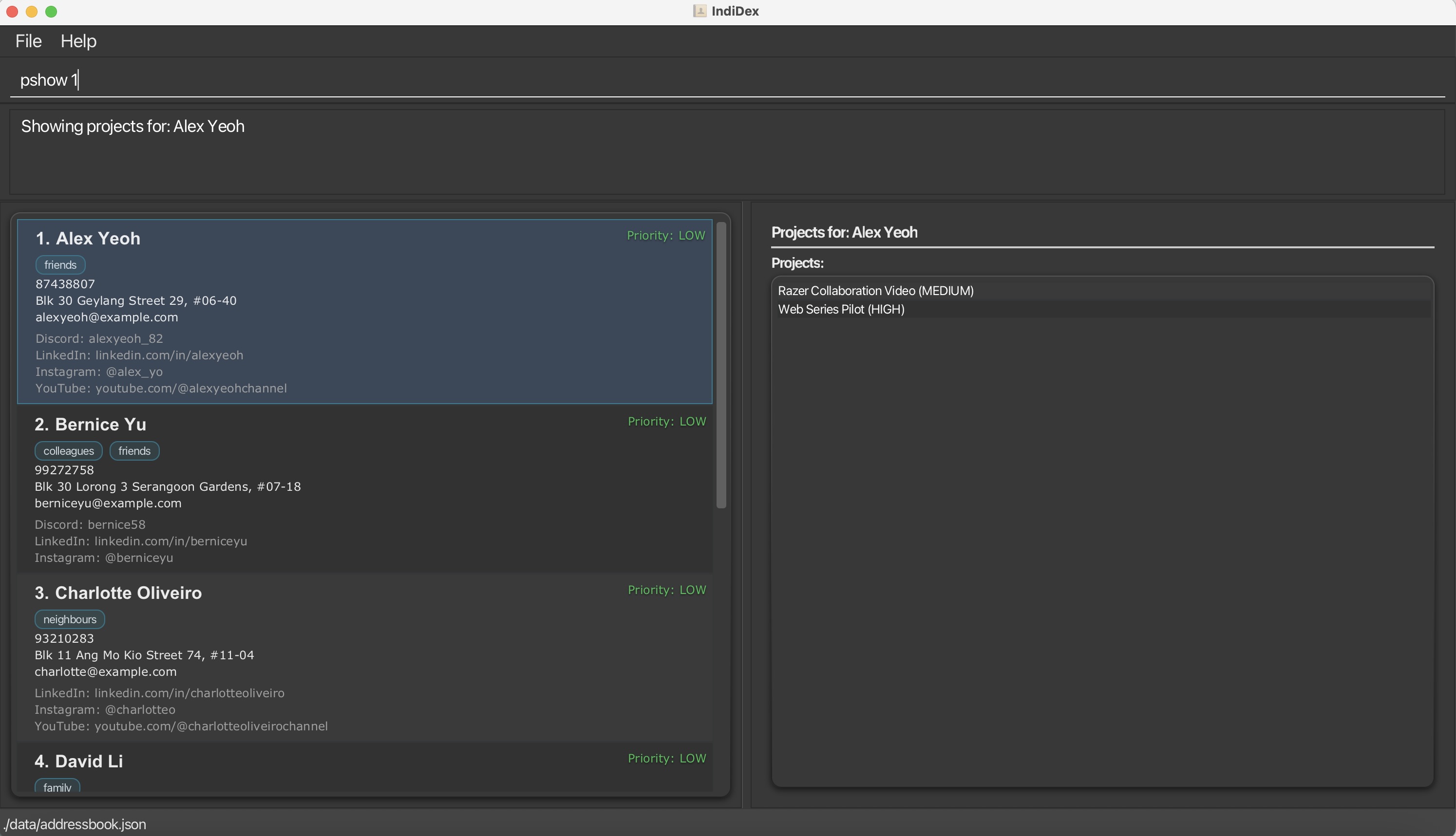 pshow example